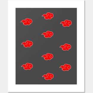 cloud red Posters and Art